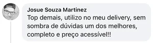 Depoimento de cliente nas redes sociais
