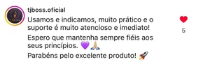 Depoimento de cliente nas redes sociais