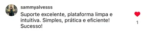 Depoimento de cliente nas redes sociais