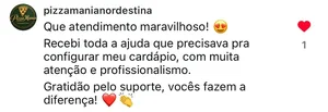 Depoimento de cliente nas redes sociais