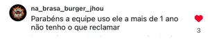 Depoimento de cliente nas redes sociais