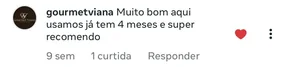 Depoimento de cliente nas redes sociais